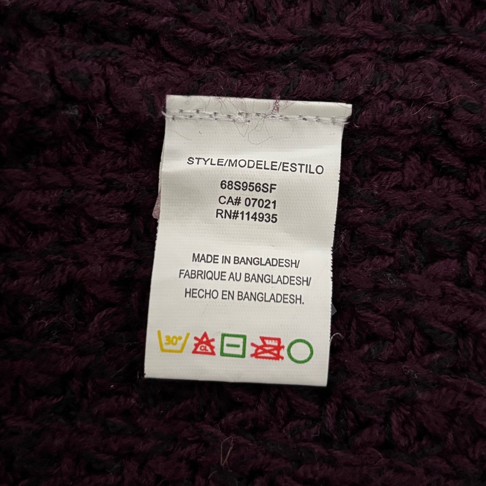 RD Style Montoya Open Cardigan Deep Purple Size Medium - Picture 5 of 7